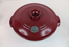 Forno holandês redondo de cerâmica Emile Henry Flame 4,2 quartos chama vermelha Stewpot França comprar usado  Enviando para Brazil