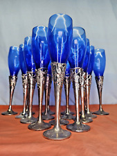 Cobalt champagne flutes for sale  Lehigh Acres