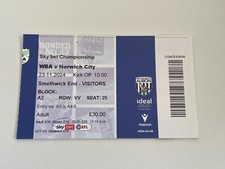 Wba norwich city for sale  NORWICH