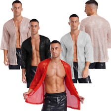 Usado, Roupas masculinas clubwear jaquetas brilhantes anos 70 dicas lantejoulas frente aberta comprar usado  Enviando para Brazil