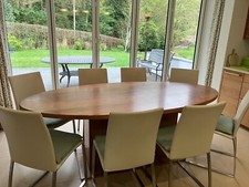 Solid walnut oval for sale  HINDHEAD