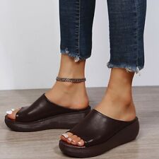 Sandália plataforma feminina deslizante sapatos de praia ao ar livre peep toe chinelos casual verão comprar usado  Enviando para Brazil