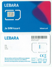 Lebara Prepaid Card NL, UE, EEA EEA Sim Holandia Holandia 4G Karta SIM, używany na sprzedaż  Wysyłka do Poland