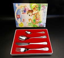 J.A. CONJUNTO DE TALHERES E LOUÇAS INFANTIS VINTAGE HENCKELS 4 PEÇAS. Feito na Alemanha NÃO USADO comprar usado  Enviando para Brazil