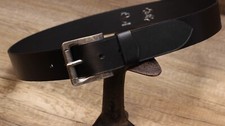 Büffelleder gürtel schwarz gebraucht kaufen  Berlin