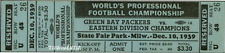 1939 nfl championship d'occasion  Expédié en Belgium