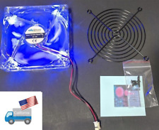 SHARK TECH 120mm Azul MOD LED 2 pinos 12V DC ATX PC Fonte de Alimentação Ventilador de Refrigeração, Grelha comprar usado  Enviando para Brazil