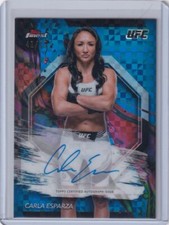 2024 Topps Finest UFC - Carla Esparza quadriculado azul melhor autógrafo #41/75 comprar usado  Enviando para Brazil