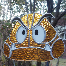 Decoração retrô Super Mario Cat Goomba inspirada em vitral arte apanhador de sol 7 x 5 comprar usado  Enviando para Brazil