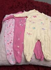 Baby girls sleepsuits for sale  NOTTINGHAM