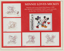 Disney Dominica 1997 Minnie loves Mickey Block MiNr 327 postfrisch comprar usado  Enviando para Brazil