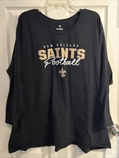 Camiseta New Orleans Saints Preta 4XL - Fanatics Official NFL Pro Line, usado comprar usado  Enviando para Brazil
