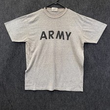 US Army Physical Fitness Uniform Large Short Sleeve T-Shirt Grey Single Stitch comprar usado US Army Physical Fitness Uniform Large Short Sleeve T-Shirt Grey Single Stitch comprar usado  Enviando para Brazil