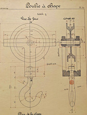 Antique industrial drawing d'occasion  Expédié en Belgium