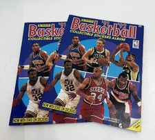 (2) Álbum de adesivos de basquete vintage 1991-1992 Panini NBA vazio, bom estado comprar usado  Enviando para Brazil