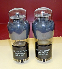 Par, tubos de saída de áudio tipo Sylvania JAN CHS 6L6GA, NOVO NA CAIXA comprar usado  Enviando para Brazil