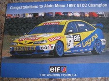 ALAIN MENU 1997 BTCC CHAMPIONS ANÚNCIO ARQUIVO A4 49 comprar usado  Enviando para Brazil