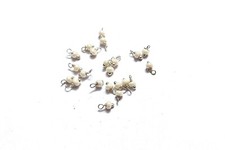 50 peças contas lisas de 3 mm Pearl Chid Rondelle, fio de prata Pearl Chid link embrulhado comprar usado  Enviando para Brazil