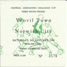 Yeovil town norwich for sale  SHEPTON MALLET