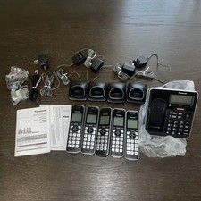Telefone Panasonic sem fio Bluetooth secretária eletrônica KX-TGF975B 5 aparelho leia!, usado comprar usado  Enviando para Brazil