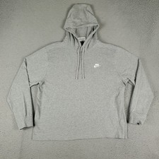 Camiseta Nike masculina tamanho grande cinza Swoosh com capuz pulôver manga longa comprar usado  Enviando para Brazil