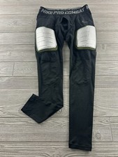Calça meia-calça masculina acolchoada de futebol Nike Pro Combat Hyperstrong GG preta prata comprar usado  Enviando para Brazil