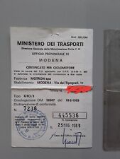 Libretto circolazione motron usato  Meran
