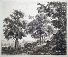 Radierung landschaft badenden gebraucht kaufen  Bremen