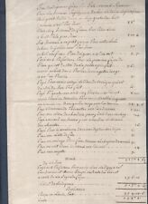 Manuscrit 1788. dépenses d'occasion  Sainte-Suzanne