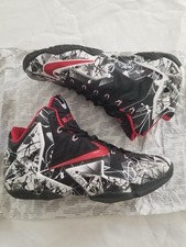 Nike Lebron James 11 XI vermelho Graffiti IX elite 616175 100 IV Miami Heat 7.5 Bred  comprar usado  Enviando para Brazil