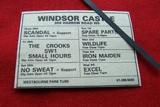  IRON MAIDEN ORIGINAL 1979 VINTAGE GIG CONCERT ADVERT WINDSOR CASTLE LONDON comprar usado  Enviando para Brazil