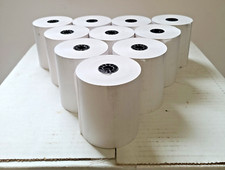 Usado, Rolos de papel térmico branco núcleo 10x grampos 3 1/8" x 230 pés (8cm x 70m) 7/16 comprar usado  Enviando para Brazil