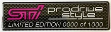 Placa tipo gel Prodrive STi Style edição limitada (110mm x 30mm)  comprar usado  Enviando para Brazil