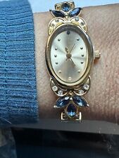 Lindo Relógio MOVITEX FRANCÊS VINTAGE FEMININO MODA QUARTZO - Cristais azuis comprar usado  Enviando para Brazil