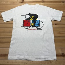 Camisa ponto único vintage anos 80 1988 Colorado bicicleta ciclismo Mondrian Art grande comprar usado Camisa ponto único vintage anos 80 1988 Colorado bicicleta ciclismo Mondrian Art grande comprar usado  Enviando para Brazil