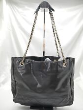 Bolsa tote CHANEL Matelasse Coco Mark corrente ouro preto feita na Itália #6128P comprar usado  Enviando para Brazil