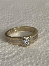 Brillant solitär bicolor gebraucht kaufen  Uder
