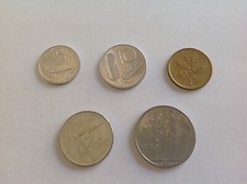 Lotto cinque monete usato  Urbania