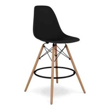 2 banquetas Aron Living AL10368 preto pirâmide contemporânea 28" plástico e madeira, usado comprar usado  Enviando para Brazil