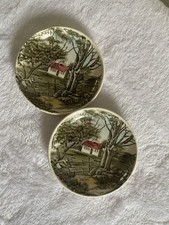 Prato Vintage JOHNSON BROS' Feito na Inglaterra VILA AMIGÁVEL 4" , usado comprar usado  Enviando para Brazil