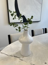 Vaso branco Zara Home com flor verde artificial HM comprar usado  Enviando para Brazil