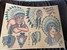 Indian tattoo flash for sale  Skokie