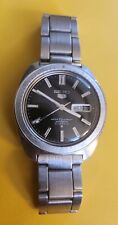 Seiko 5 ref. 6119-8460 "Gene Kranz" Resist relógio automático mostrador preto junho 1972 comprar usado  Enviando para Brazil