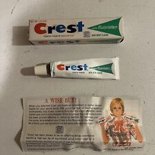 Pasta de dientes vintage 1967 primer año sabor como nuevo tubo cresta nuevo de stock fluoristán segunda mano  Embacar hacia Mexico