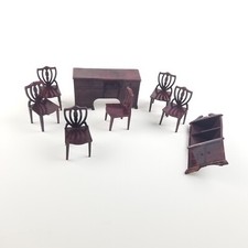 Usado, Mesa buffet vintage Jaydon, 6 cadeiras e cabine de canto plástico casa de bonecas miniatura comprar usado  Enviando para Brazil
