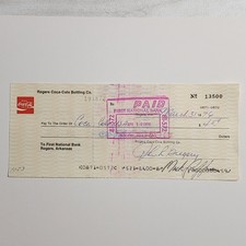 Coca cola check for sale  Memphis