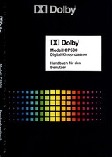 Dolby # Bedienungsanleitung # CP-500 # Cinema Processor # 64 Seiten # deutsch comprar usado  Enviando para Brazil