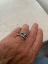 Bague blanc saphirs d'occasion  Salon-de-Provence