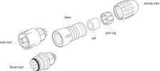Ip67 male cable for sale  NELSON