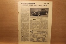 Original humber super for sale  IPSWICH